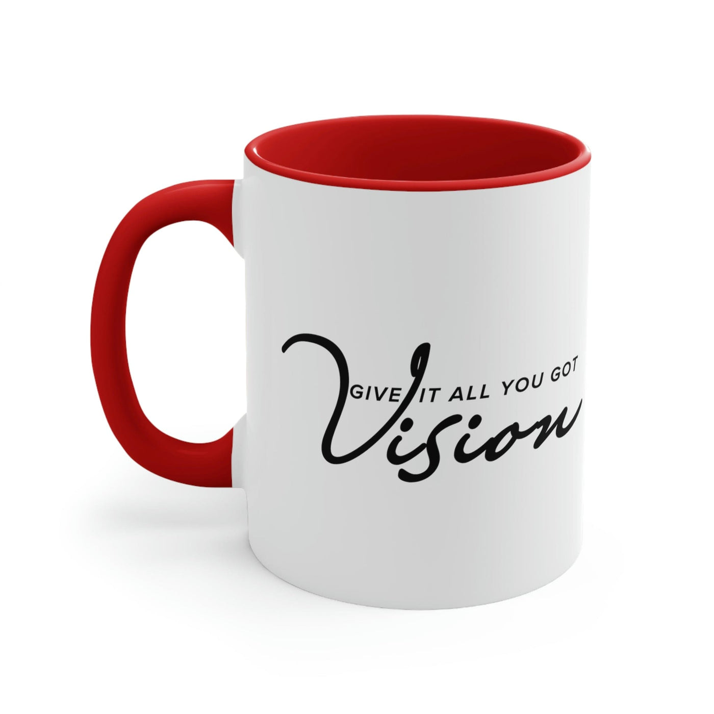 Two-tone Accent Ceramic Mug 11oz Vision - Give It All You Got Black
