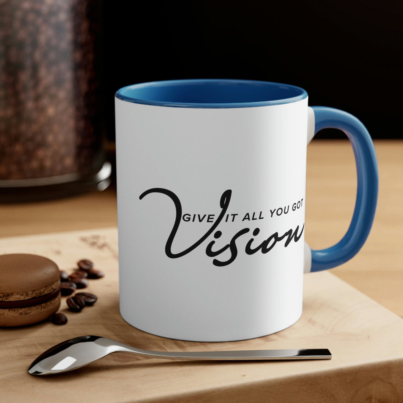 Two-tone Accent Ceramic Mug 11oz Vision - Give It All You Got Black