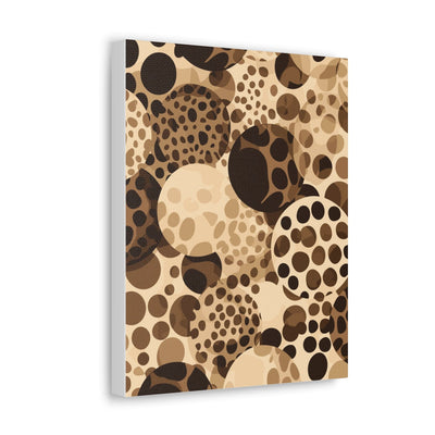 Wall Art Decor Canvas Print Artwork Beige And Brown Leopard Spots Illustration