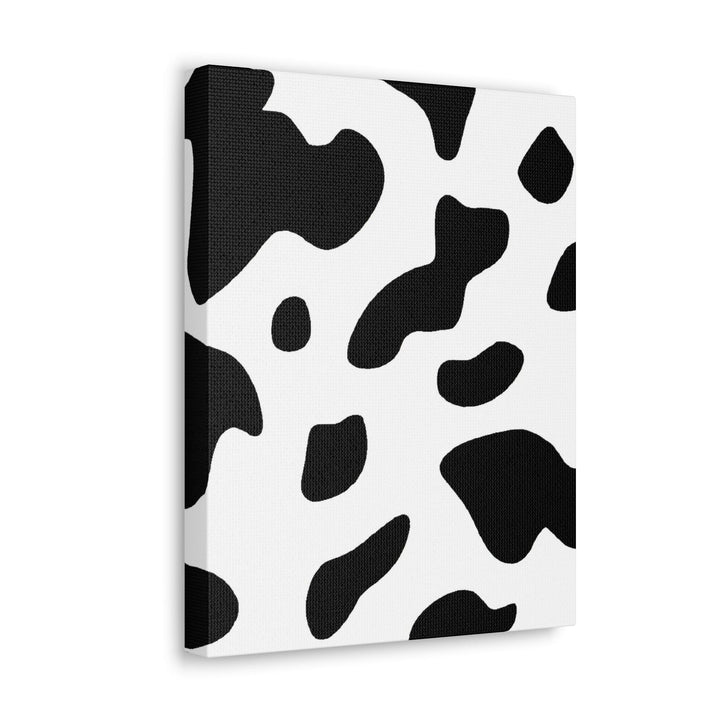 Wall Art Decor Canvas Print Artwork Black and White Abstract Cow Print Pattern