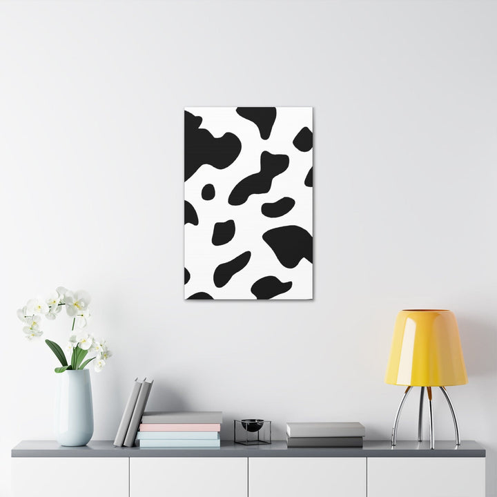 Wall Art Decor Canvas Print Artwork Black and White Abstract Cow Print Pattern