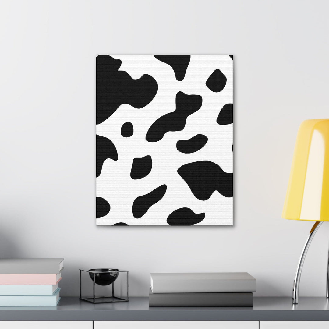 Wall Art Decor Canvas Print Artwork Black and White Abstract Cow Print Pattern