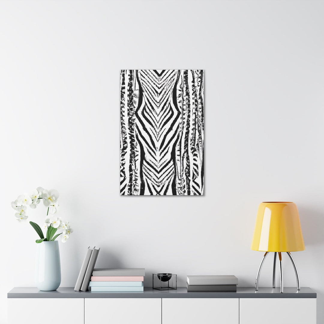 Wall Art Decor Canvas Print Artwork Black and White Native Pattern - Decorative