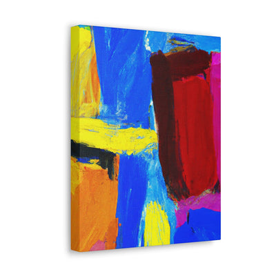 Wall Art Decor Canvas Print Artwork Blue Red Abstract Pattern - Canvas