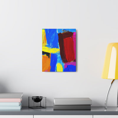 Wall Art Decor Canvas Print Artwork Blue Red Abstract Pattern - Canvas