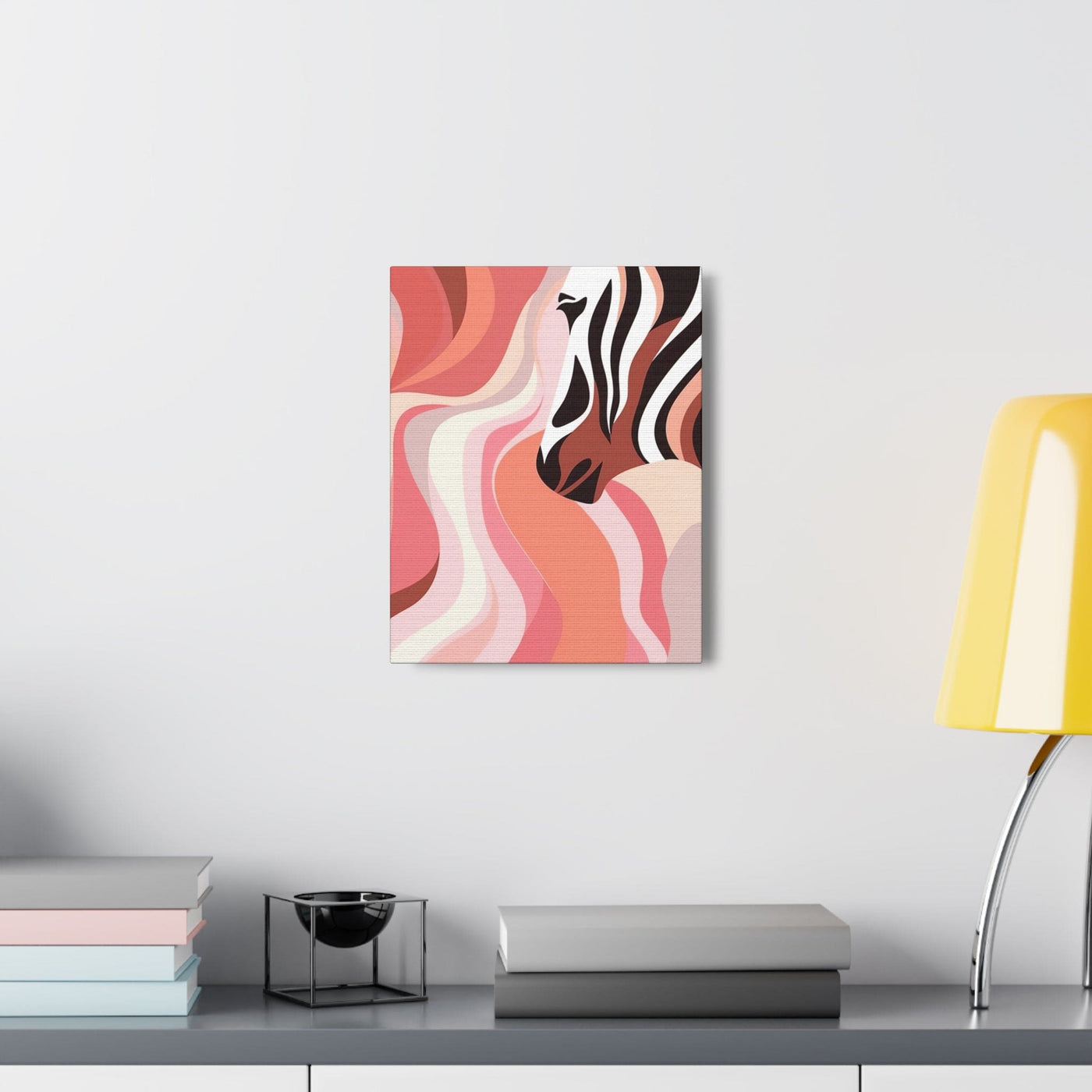 Wall Art Decor Canvas Print Artwork Boho Pink And White Contemporary Art Lines