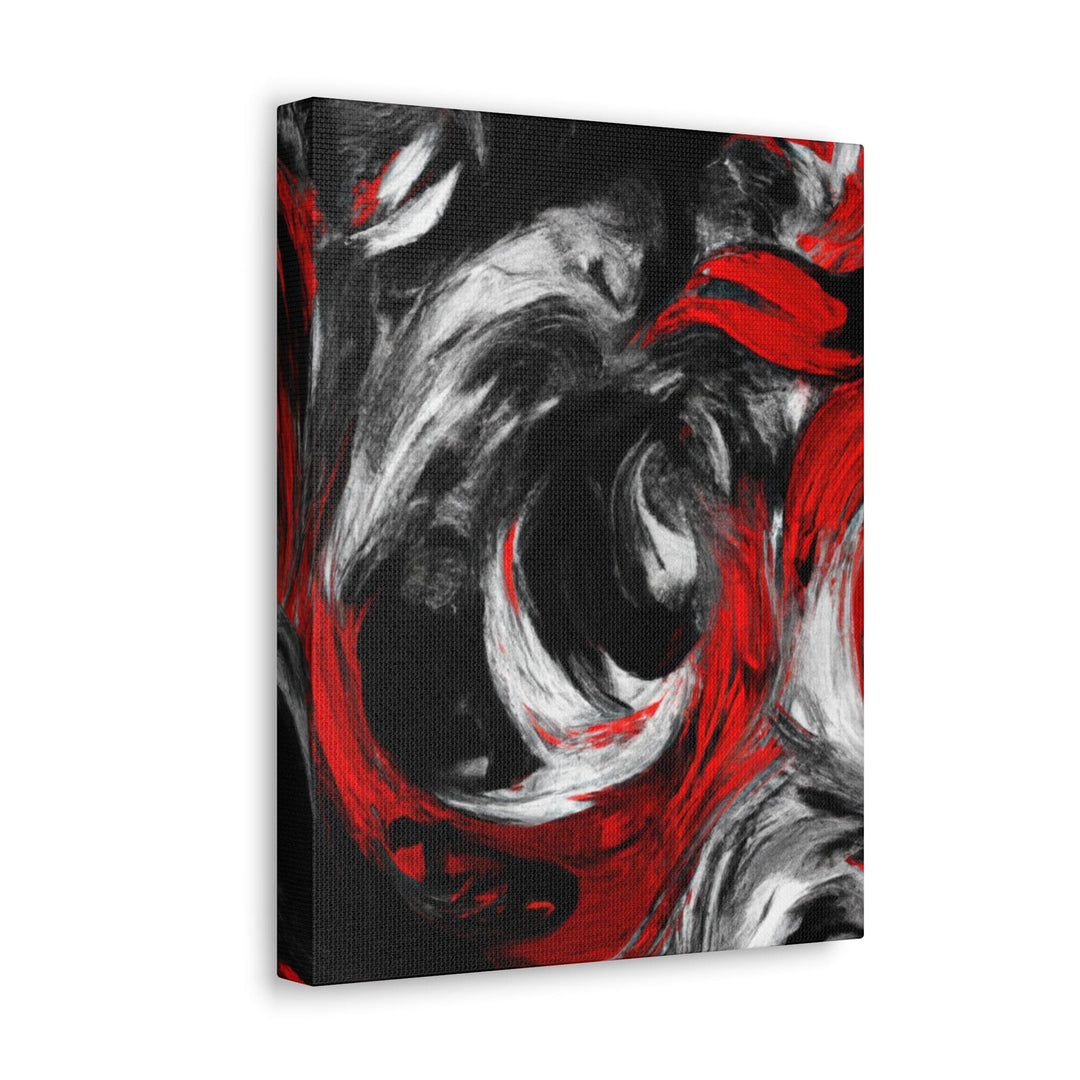 Wall Art Decor Canvas Print Artwork Decorative Black Red White Abstract