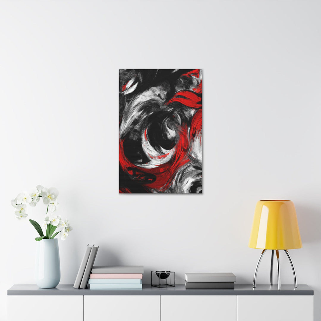 Wall Art Decor Canvas Print Artwork Decorative Black Red White Abstract