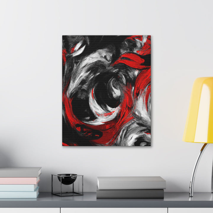 Wall Art Decor Canvas Print Artwork Decorative Black Red White Abstract