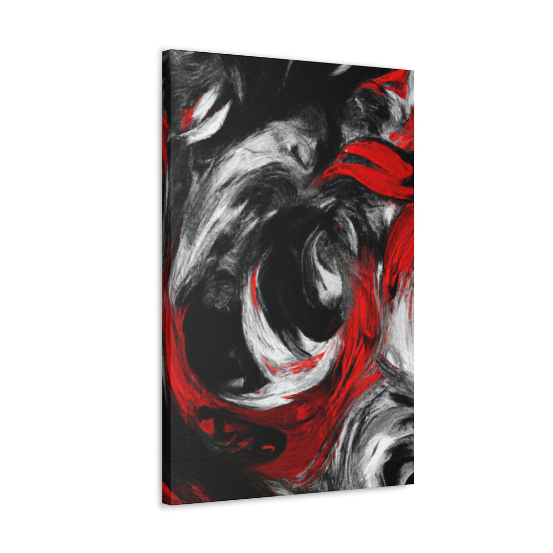 Wall Art Decor Canvas Print Artwork Decorative Black Red White Abstract