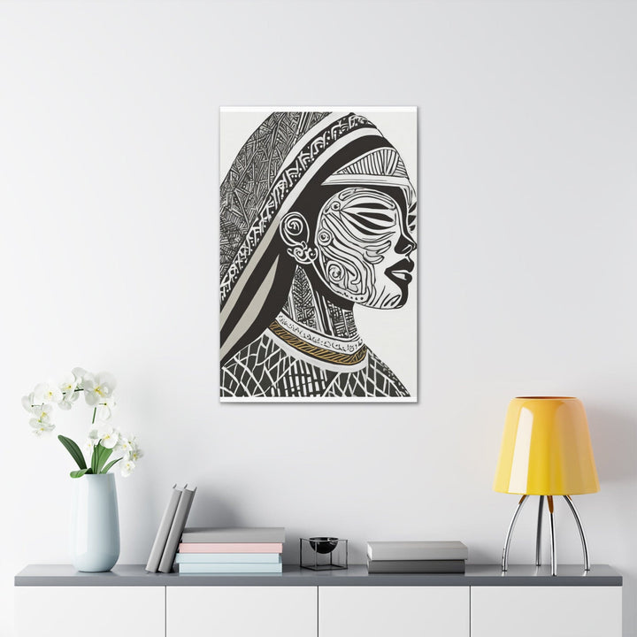 Wall Art Decor Canvas Print Artwork Female Black Line Art Print 95511