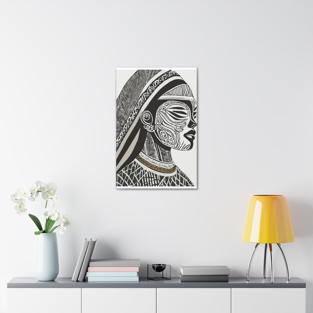 Wall Art Decor Canvas Print Artwork Female Black Line Art Print 95511