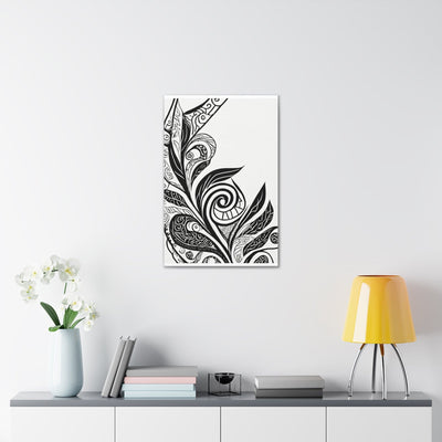 Wall Art Decor Canvas Print Artwork Floral Black Line 54615