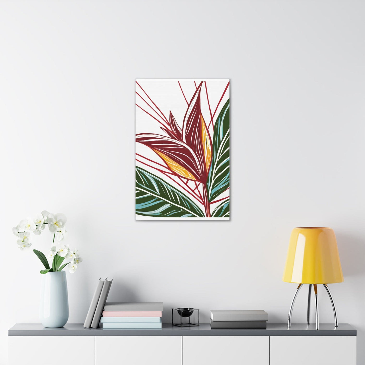 Wall Art Decor Canvas Print Artwork Floral Line 8330