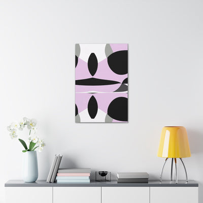 Wall Art Decor Canvas Print Artwork Geometric Lavender And Black Pattern