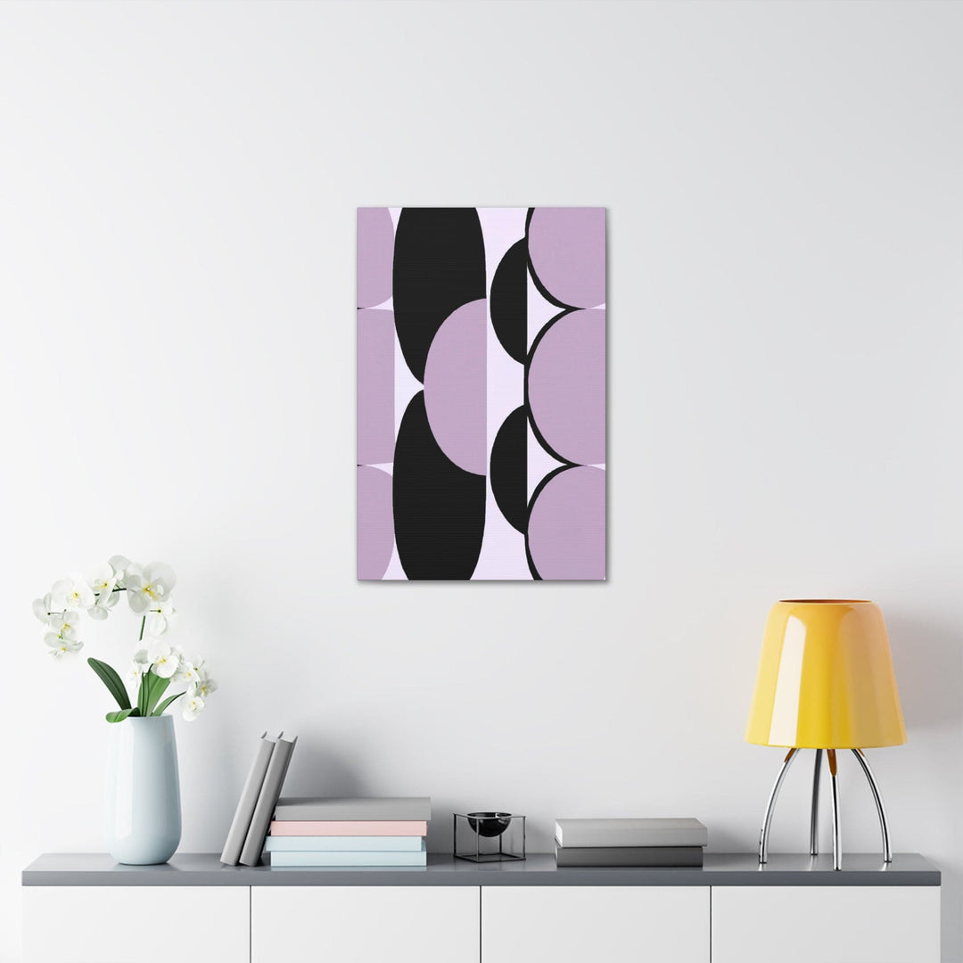 Wall Art Decor Canvas Print Artwork Geometric Lavender and Black Pattern