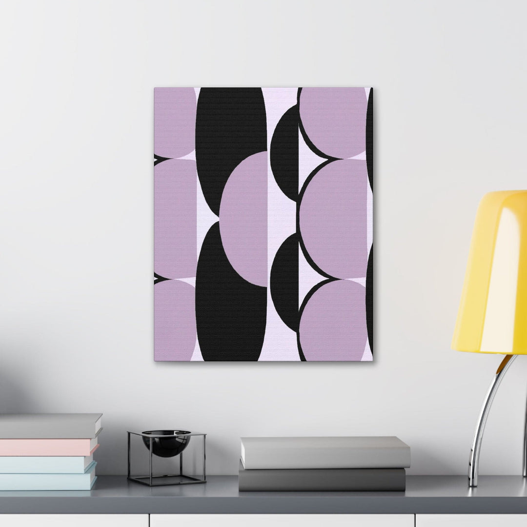 Wall Art Decor Canvas Print Artwork Geometric Lavender and Black Pattern