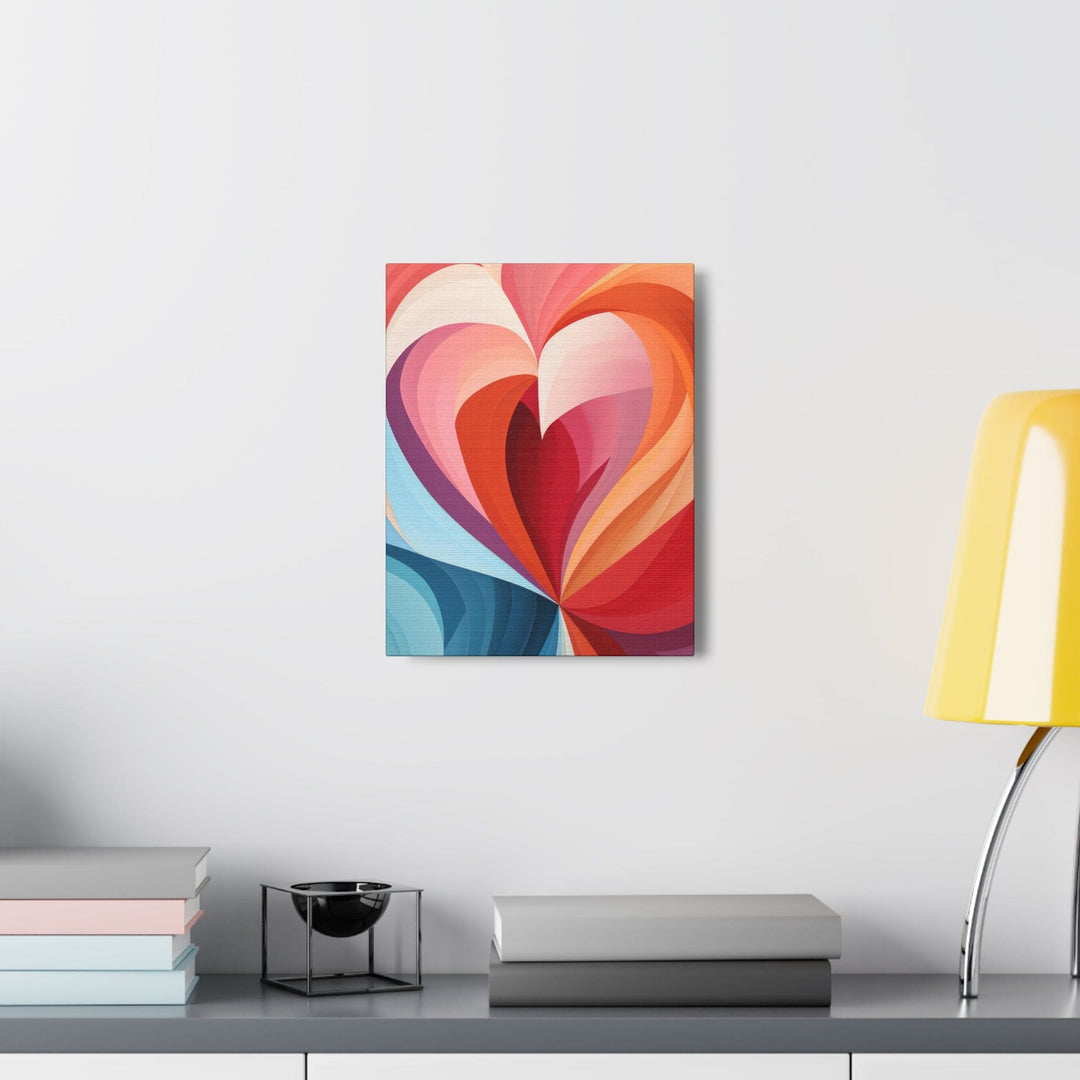 Wall Art Decor Canvas Print Artwork Multicolor Heart Illustration - Decorative