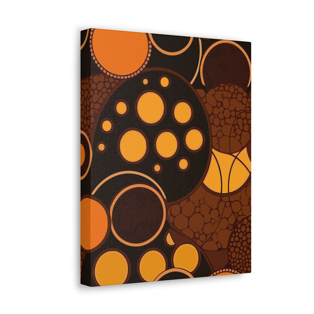 Wall Art Decor Canvas Print Artwork Orange and Brown Spotted Illustration