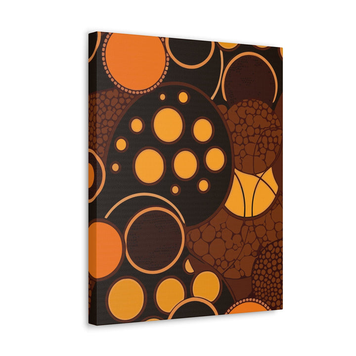 Wall Art Decor Canvas Print Artwork Orange and Brown Spotted Illustration