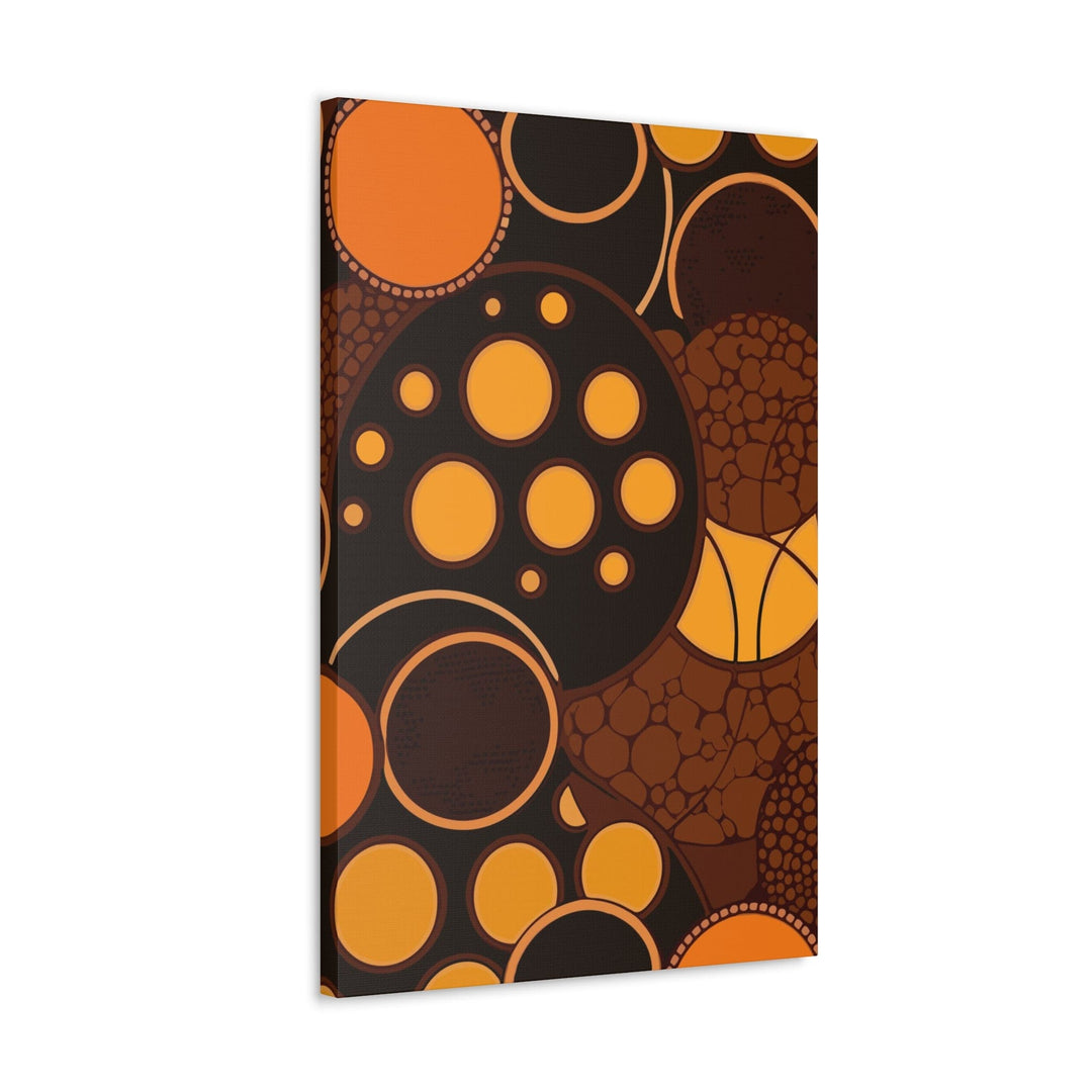 Wall Art Decor Canvas Print Artwork Orange and Brown Spotted Illustration