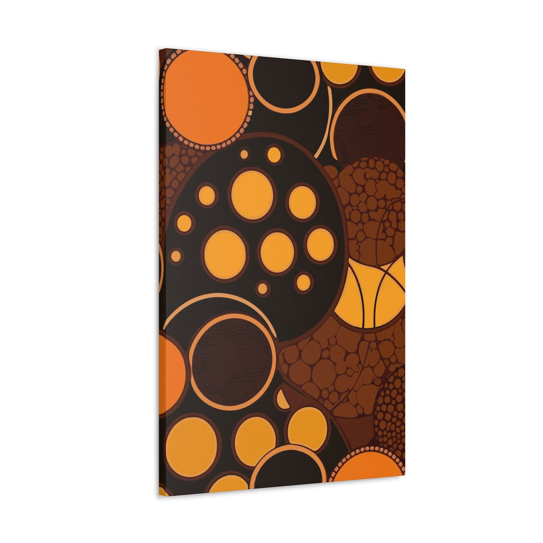 Wall Art Decor Canvas Print Artwork Orange and Brown Spotted Illustration