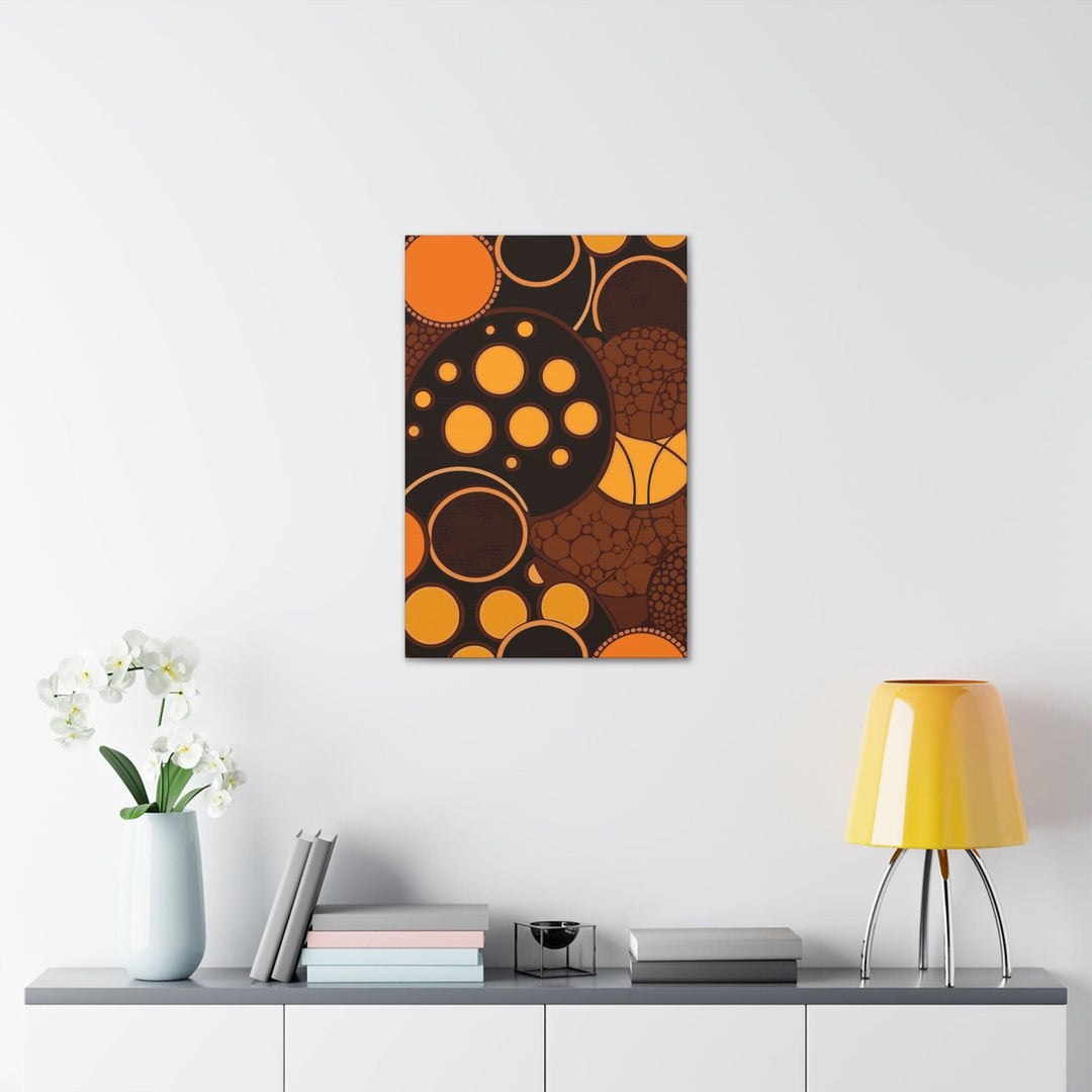 Wall Art Decor Canvas Print Artwork Orange and Brown Spotted Illustration