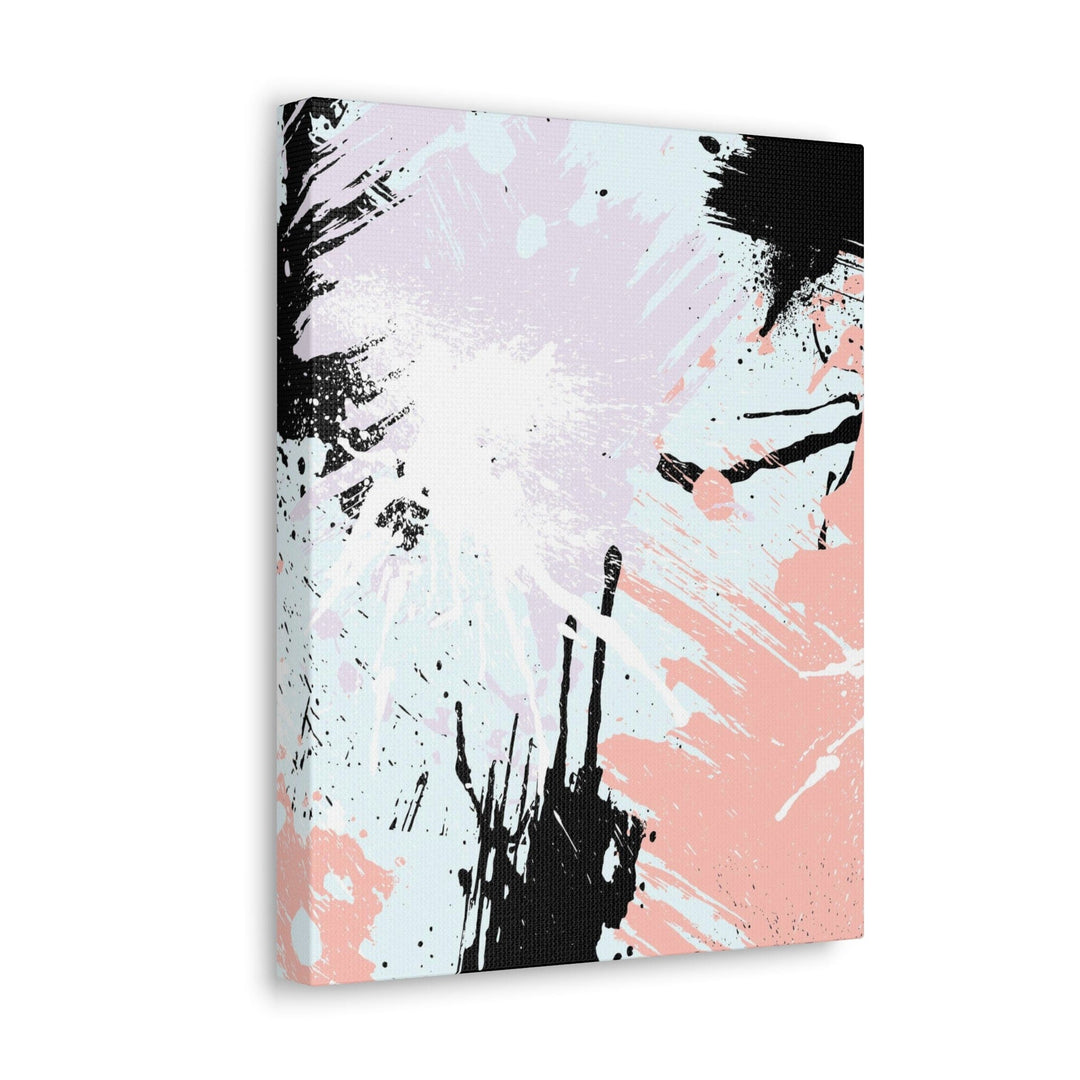 Wall Art Decor Canvas Print Artwork Pink Black Abstract Pattern - Decorative