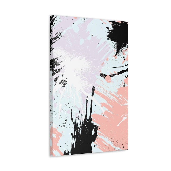 Wall Art Decor Canvas Print Artwork Pink Black Abstract Pattern - Decorative