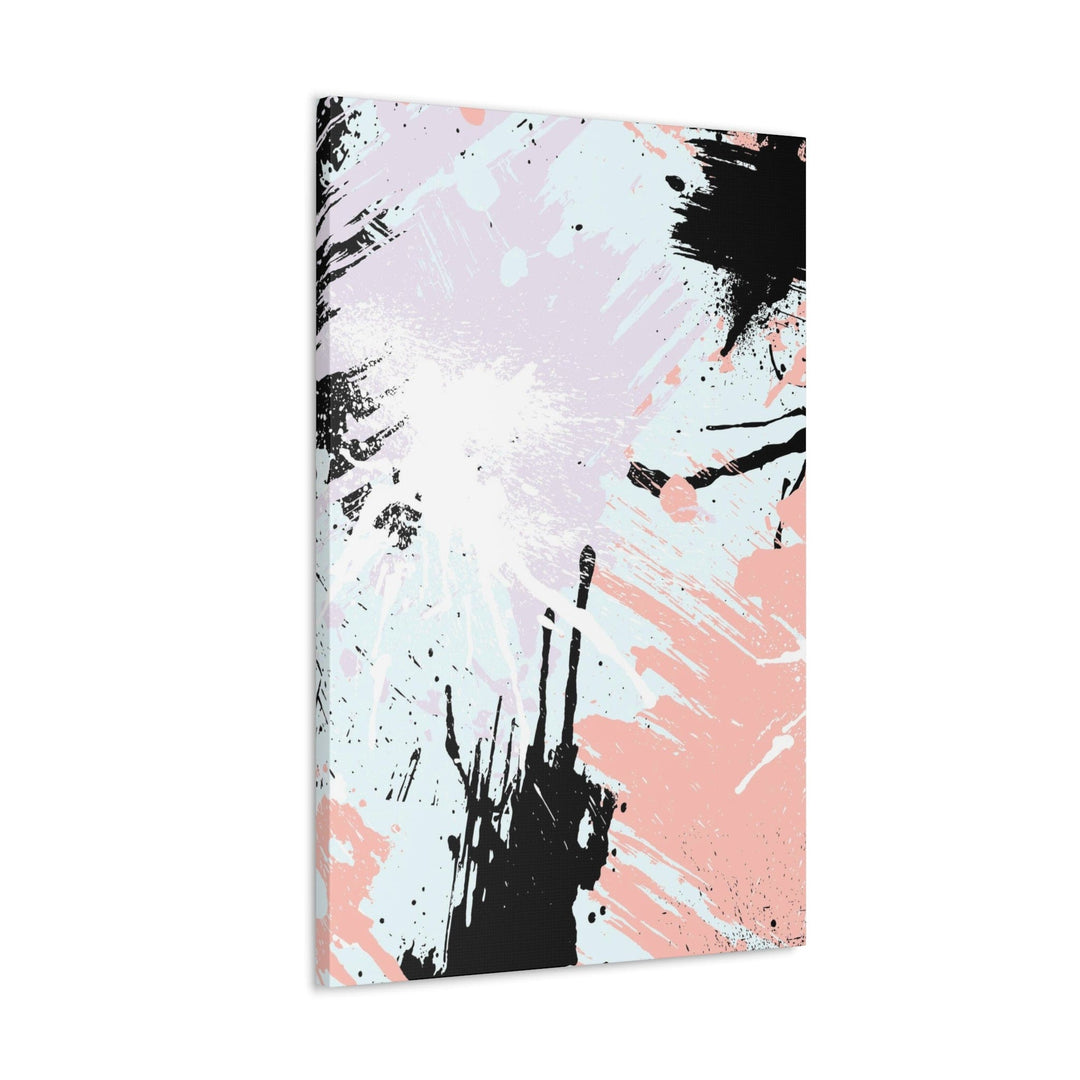 Wall Art Decor Canvas Print Artwork Pink Black Abstract Pattern - Decorative