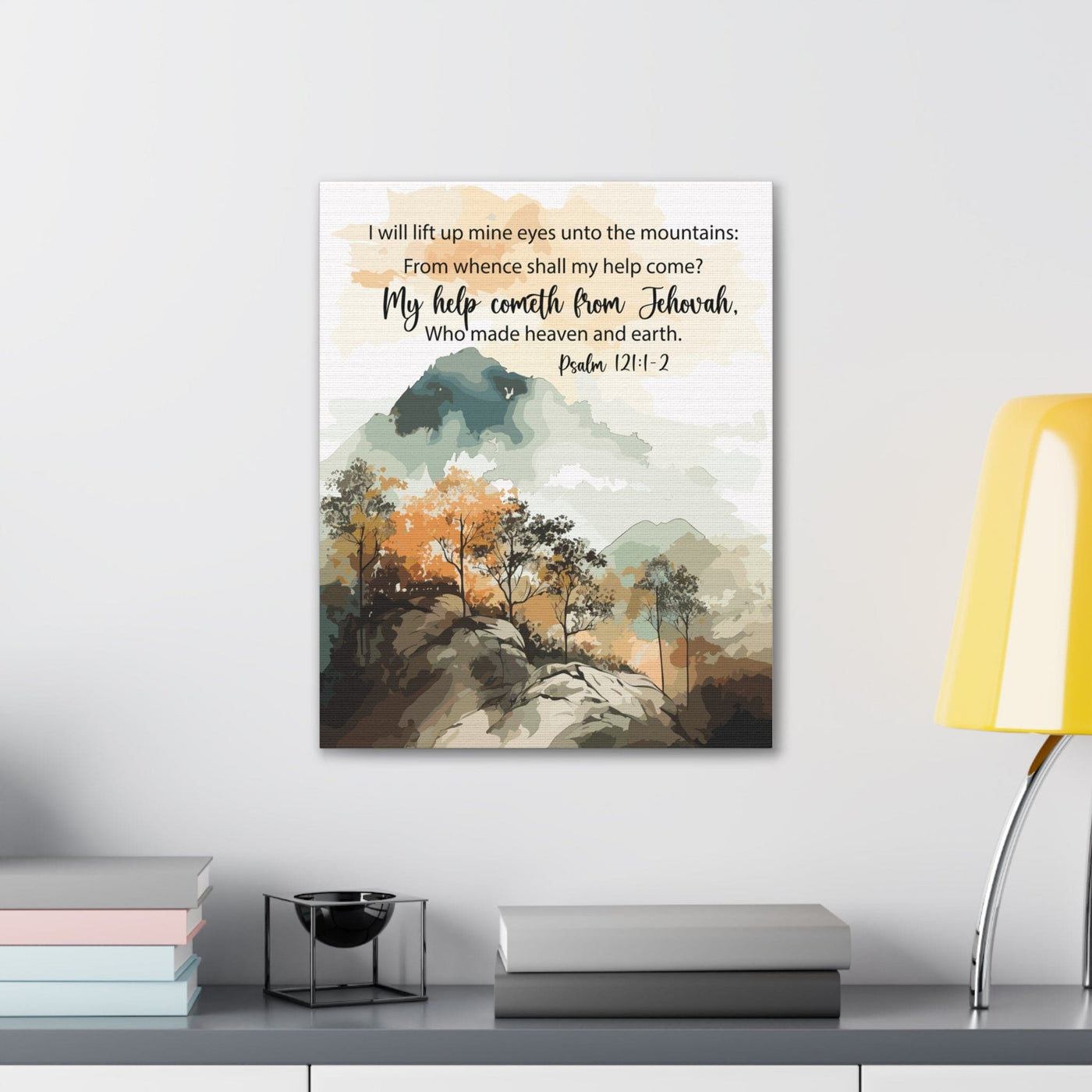 Wall Art Decor Canvas Print Artwork Psalm 121 My Help Cometh From Jehovah
