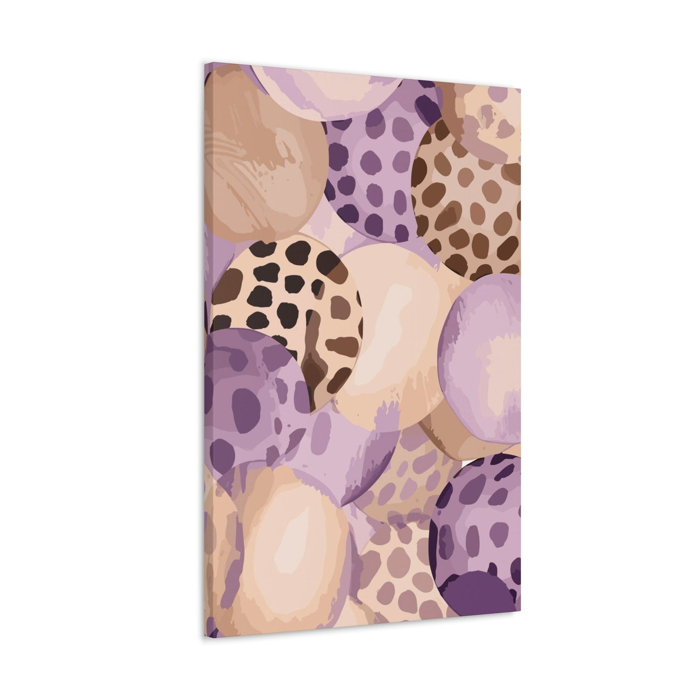 Wall Art Decor Canvas Print Artwork Purple Lavender And Brown Spotted