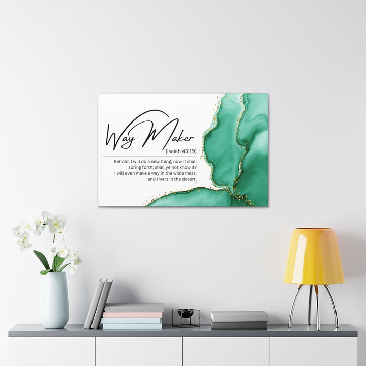 Wall Art Decor Canvas Print Artwork Way Maker Green Design - Decorative | Wall