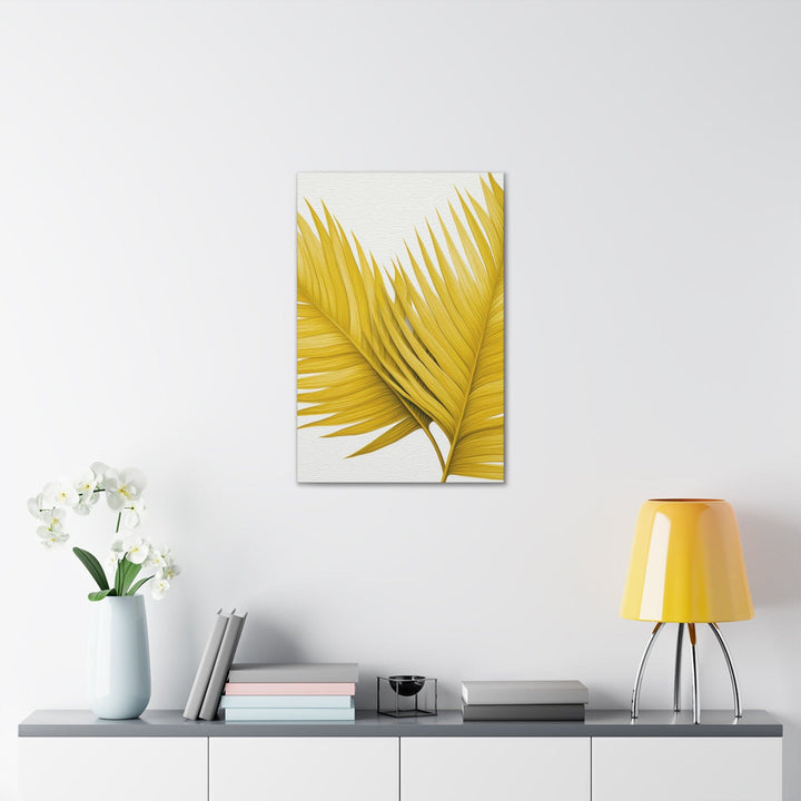 Wall Art Decor Canvas Print Artwork Yellow Palm Leaves - Decorative | Wall Art