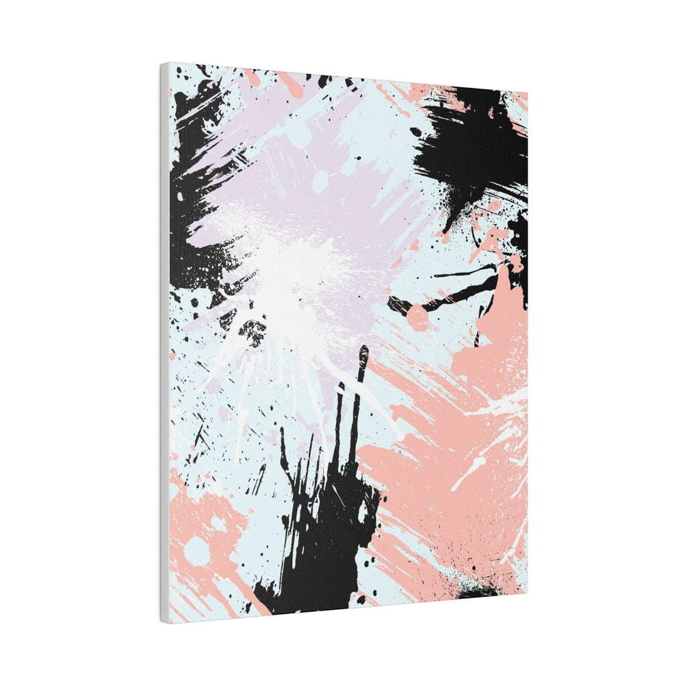 Wall Decor Giclee Fine Art Print - Abstract Pink Black White Paint Splatter