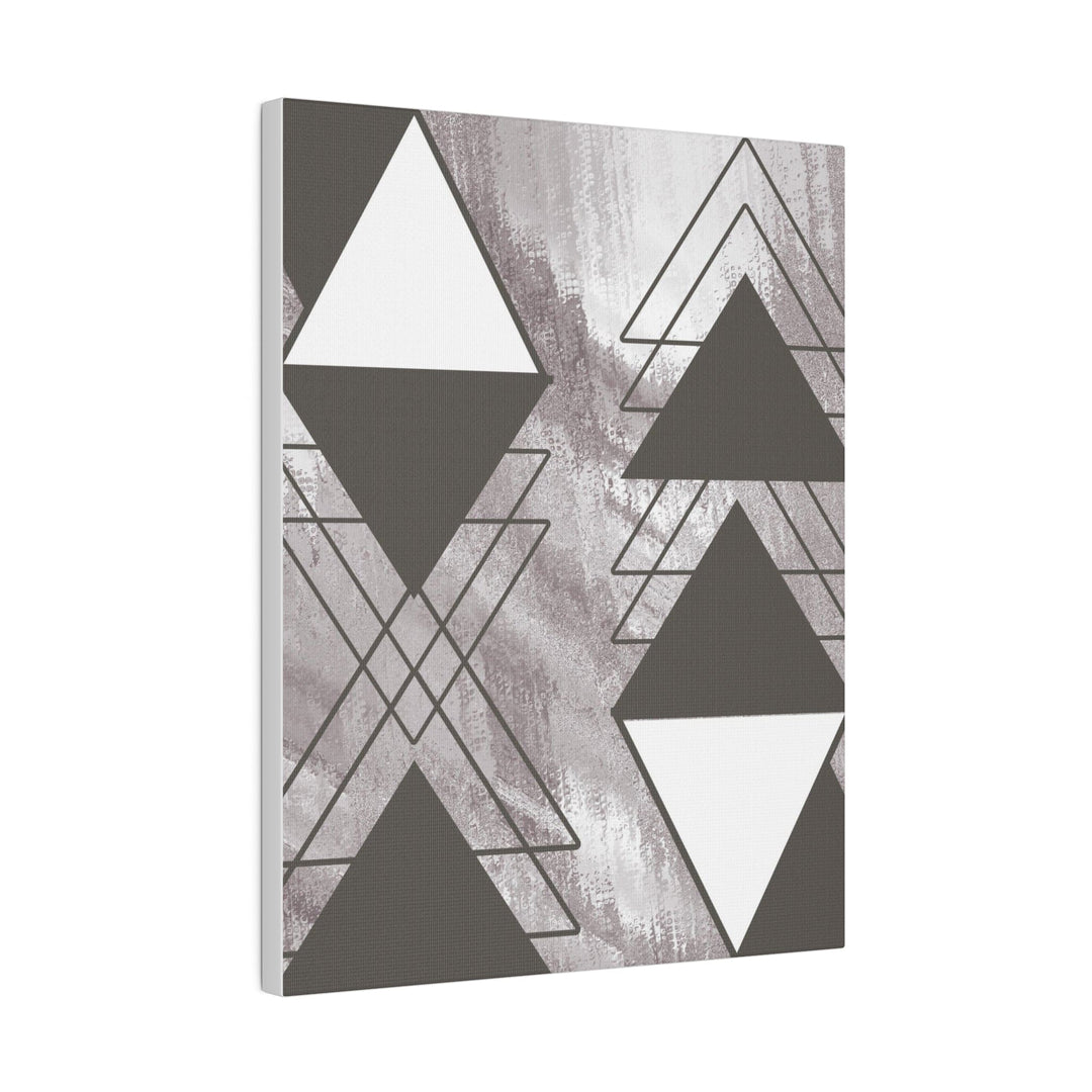 Wall Decor Giclee Fine Art Print - Ash Grey and White Triangular Colorblock