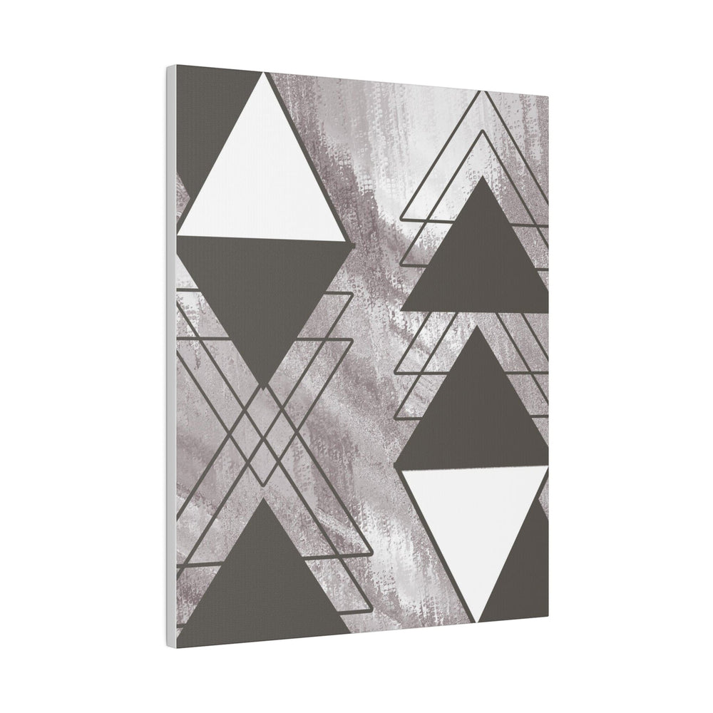 Wall Decor Giclee Fine Art Print - Ash Grey and White Triangular Colorblock