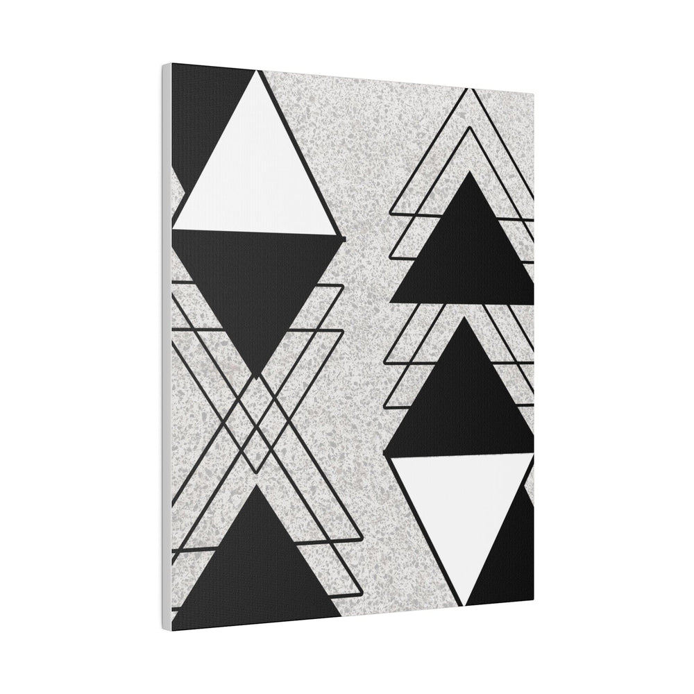 Wall Decor Giclee Fine Art Print - Black and White Ash Grey Triangular