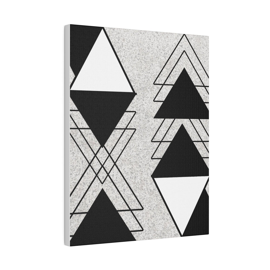 Wall Decor Giclee Fine Art Print - Black and White Ash Grey Triangular