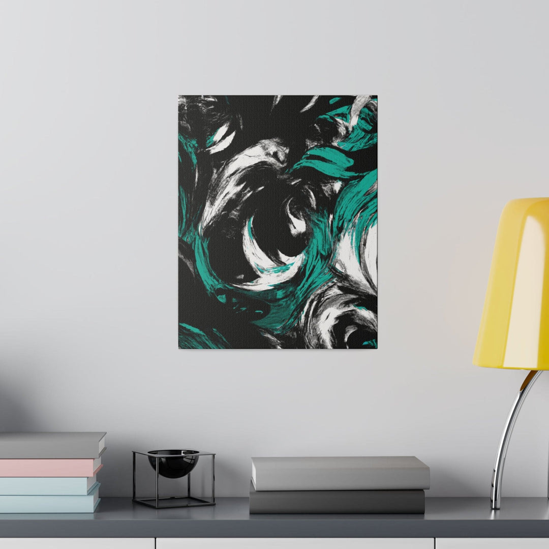 Wall Decor Giclee Poster Art Print - Black Green White Abstract Pattern