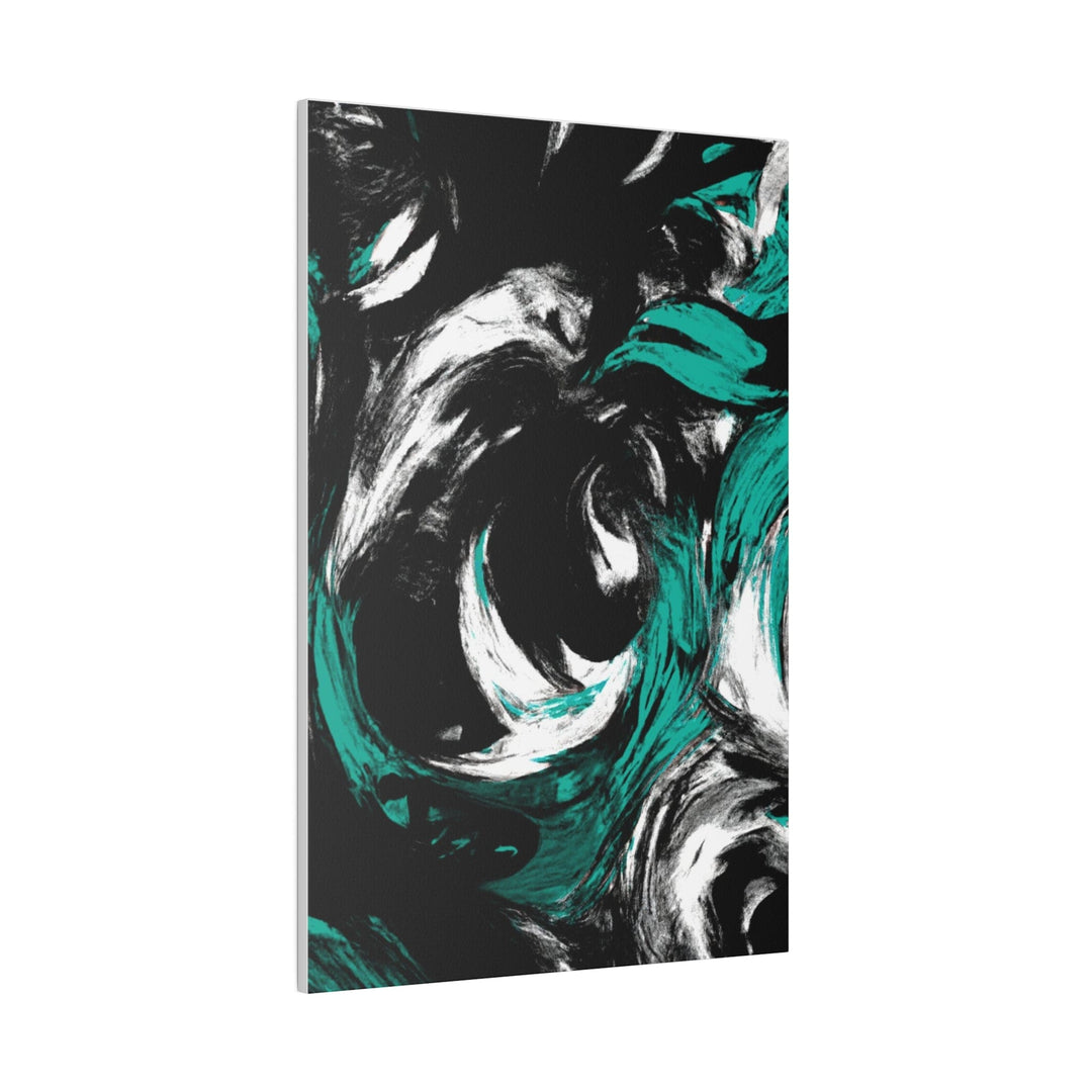 Wall Decor Giclee Poster Art Print - Black Green White Abstract Pattern