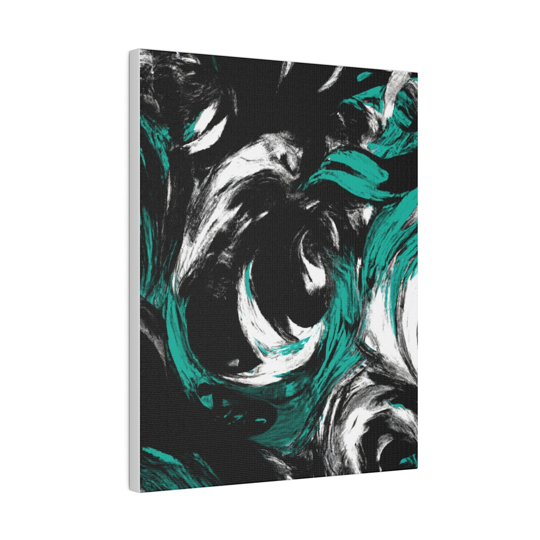 Wall Decor Giclee Fine Art Print - Black Green White Abstract Pattern