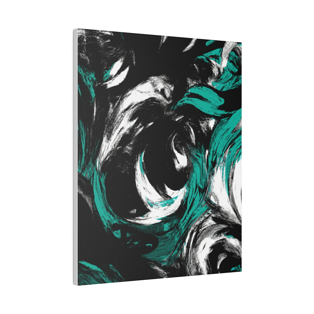 Wall Decor Giclee Poster Art Print - Black Green White Abstract Pattern