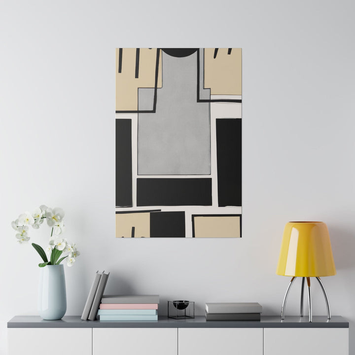 Wall Decor Giclee Poster Art Print - Black Grey Abstract Pattern - Decorative