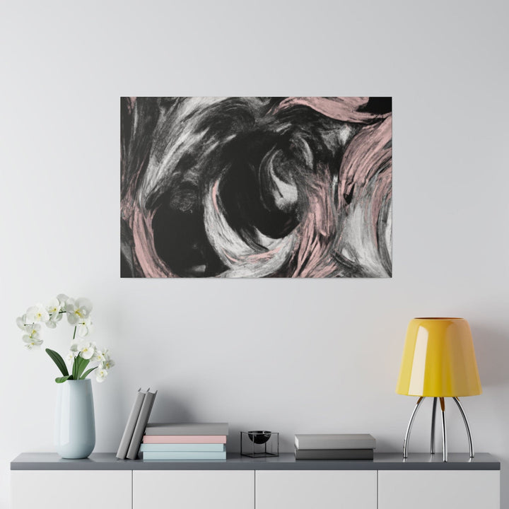 Wall Decor Giclee Fine Art Print - Black Pink White Abstract Pattern