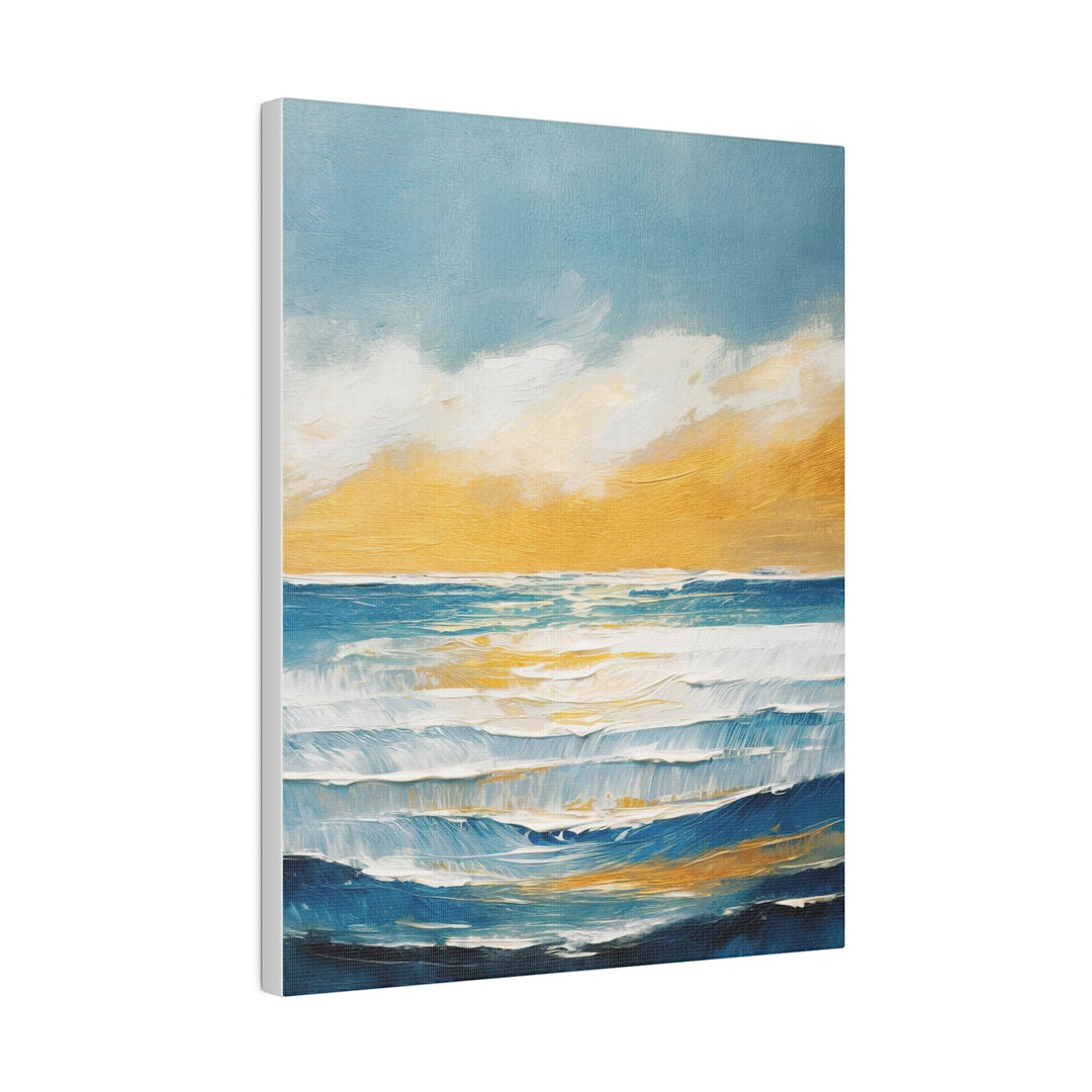 Wall Decor Giclee Fine Art Print - Blue Ocean and Golden Sunset Print