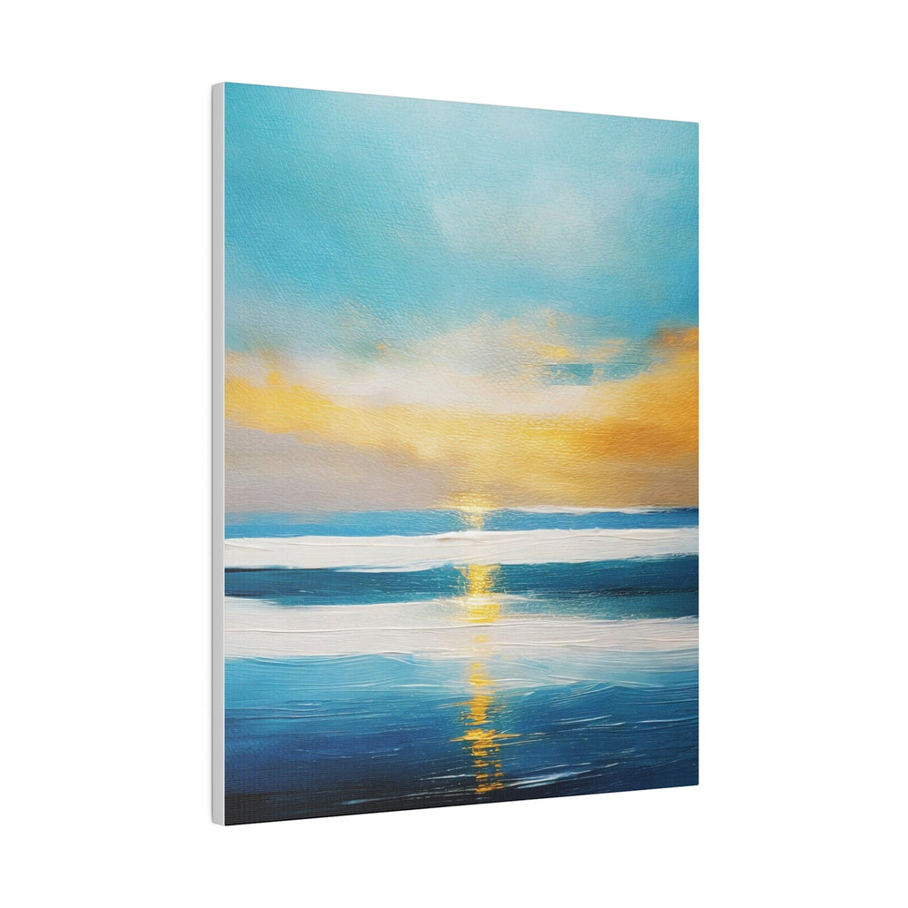 Wall Decor Giclee Fine Art Print - Blue Ocean and Golden Sunset Print