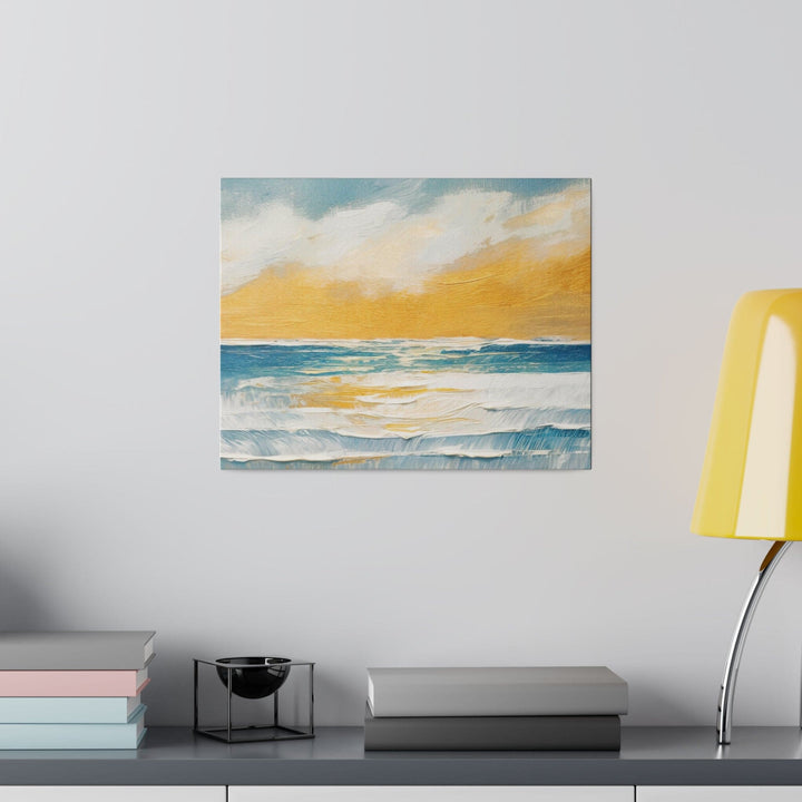 Wall Decor Giclee Fine Art Print - Blue Ocean Golden Sunset - Decorative | Wall