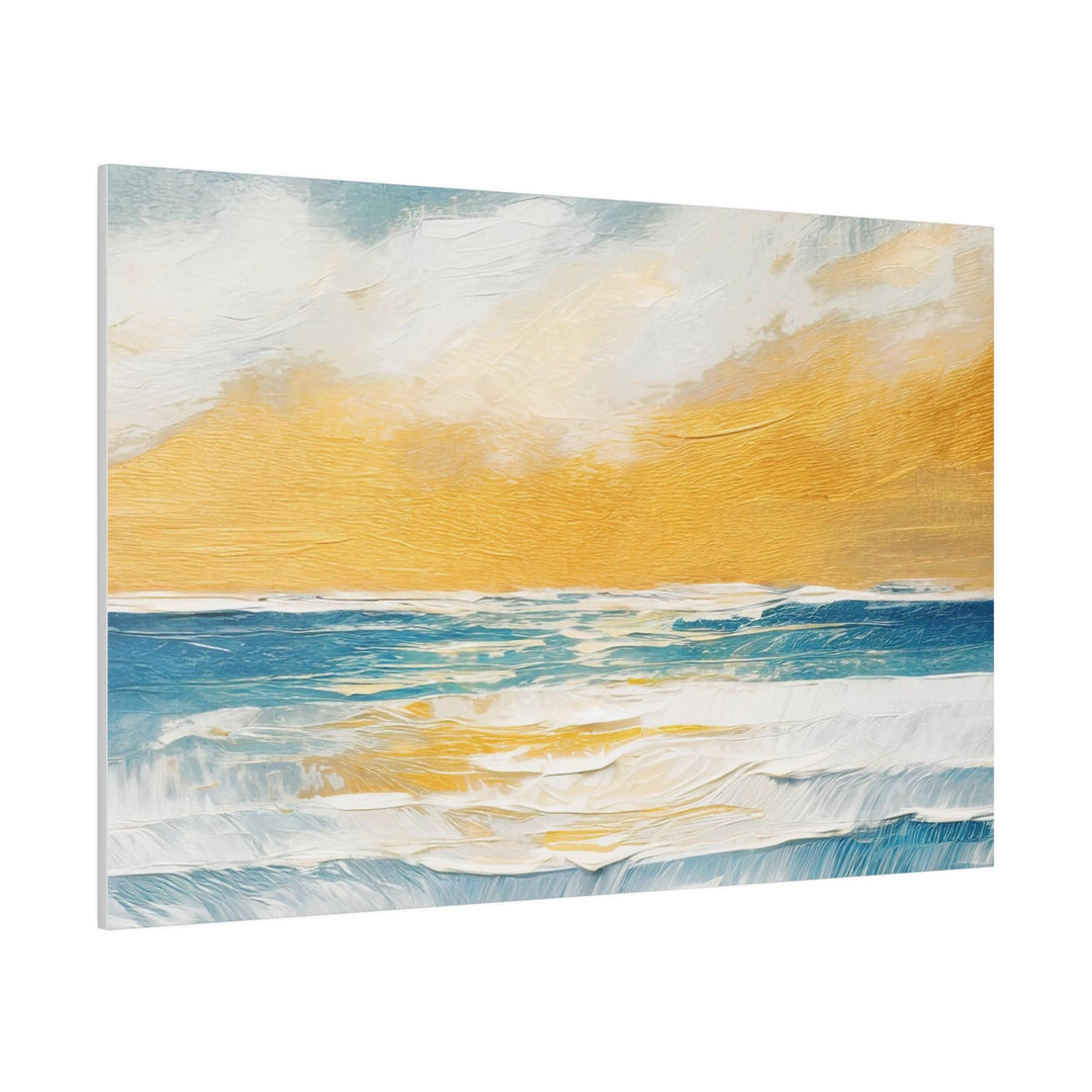 Wall Decor Giclee Fine Art Print - Blue Ocean Golden Sunset - Decorative | Wall