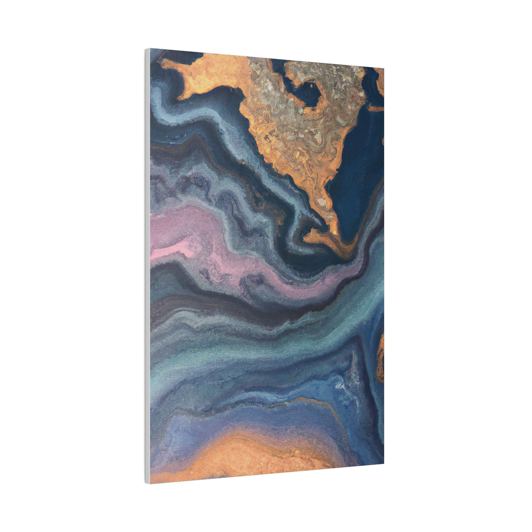 Wall Decor - Giclee Poster Art Print - Blue Pink Gold Abstract Marble Swirl